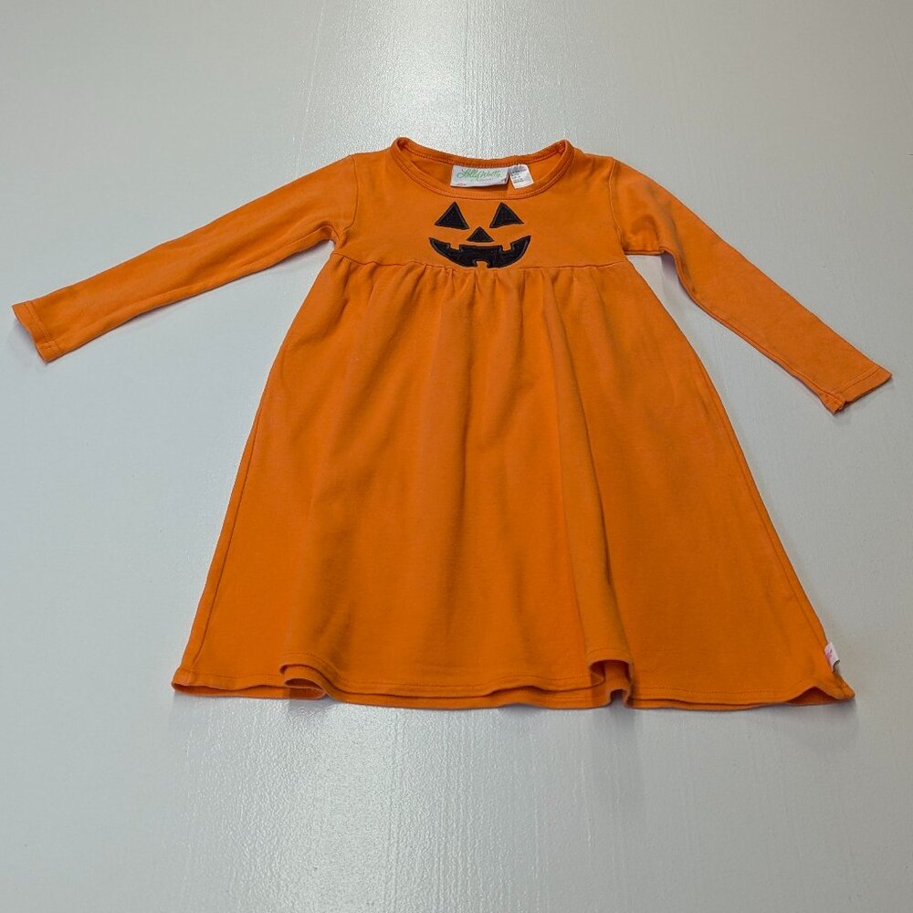 Lolly Wolly Doodle Size 5/6 Halloween Pumpkin Dress Orange